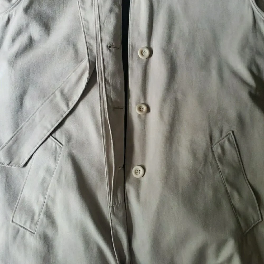 Appleseed Jacket Size Medium Coat Full Zipper Beige Cream Classic Timeless - Picture 11 of 11